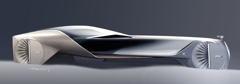 Illustration for article titled The Rolls-Royce 103EX Is A Bizarre Retro Gaze Into A Square-Wheeled Future